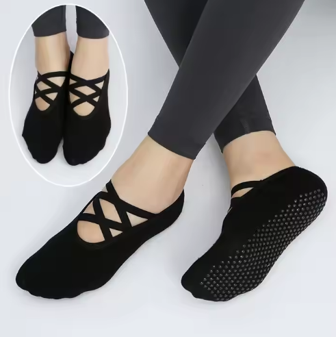 Cross Strap Pilates Socks