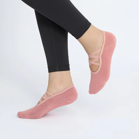 Cross Strap Pilates Socks